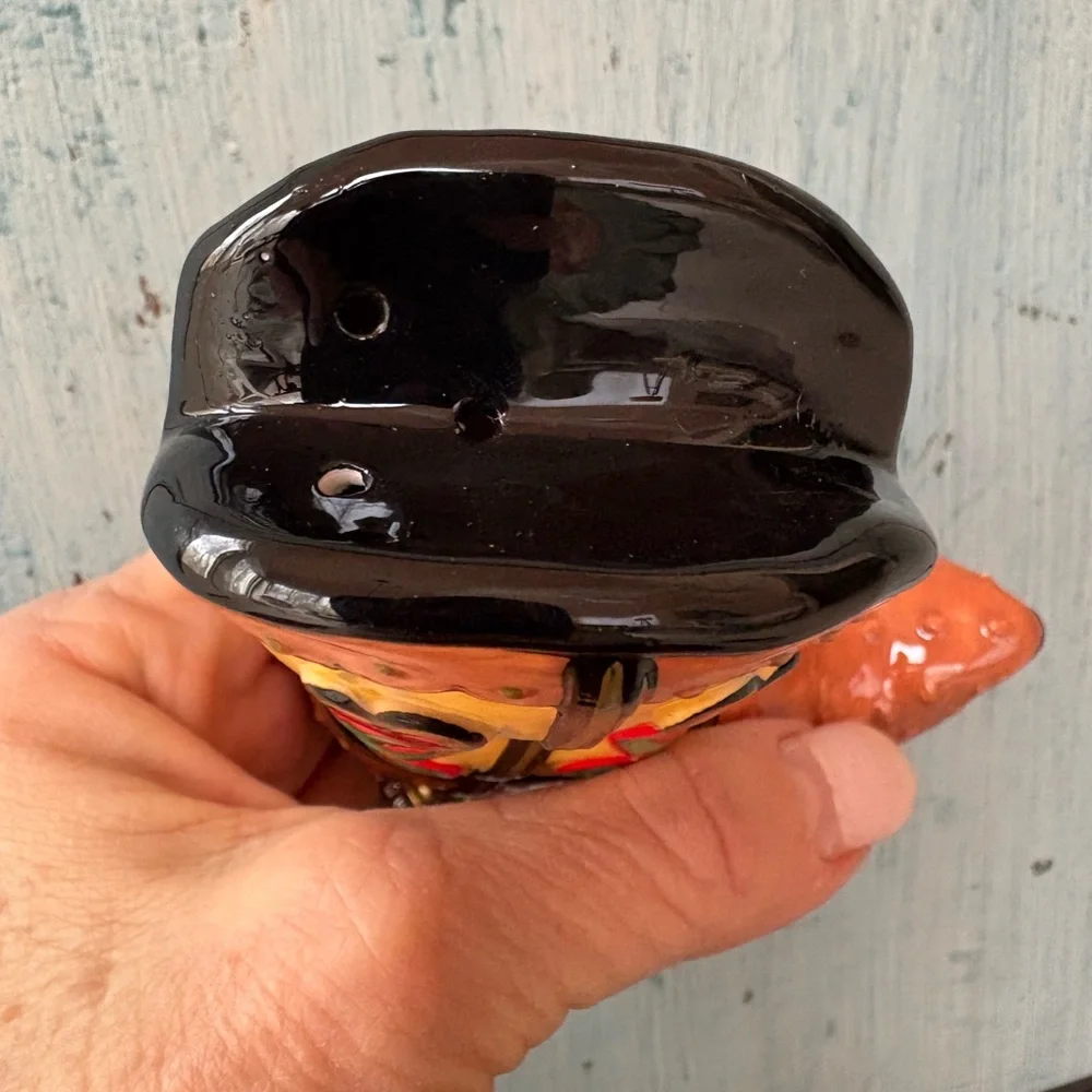 Colorful Ceramic Cowboy Boots Vintage Salt & Pepper Shakers, new in original box - Picture 9 of 10